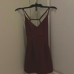 COPY - Maroon leather body dress